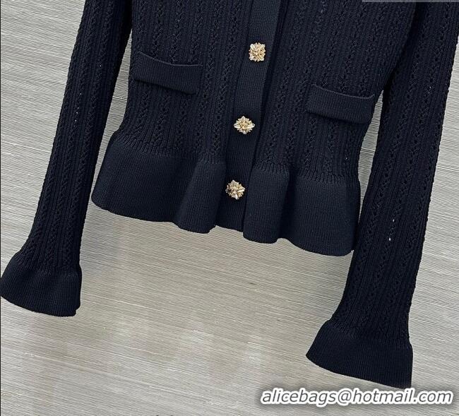Specials Classic Chanel Wool Cardigan CH101504 Black 2025