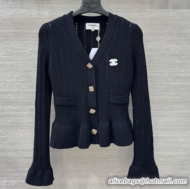 Specials Classic Chanel Wool Cardigan CH101504 Black 2025