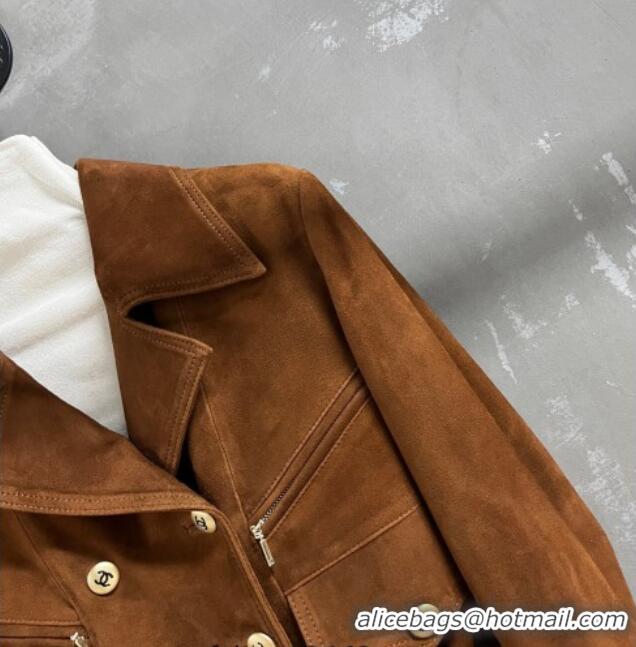 Market Sells Chanel Suede Jacket CH101505 Apricot 2025