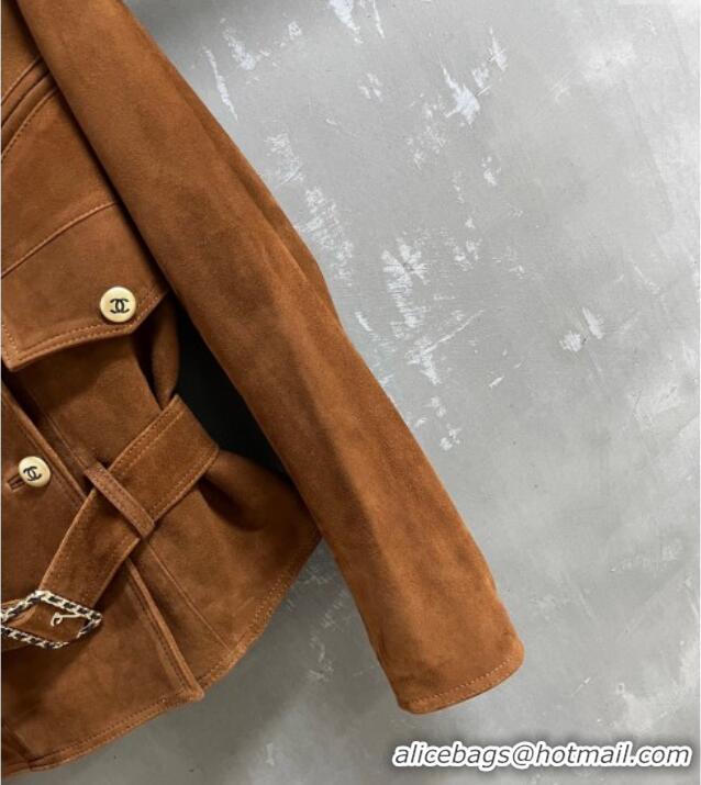 Market Sells Chanel Suede Jacket CH101505 Apricot 2025