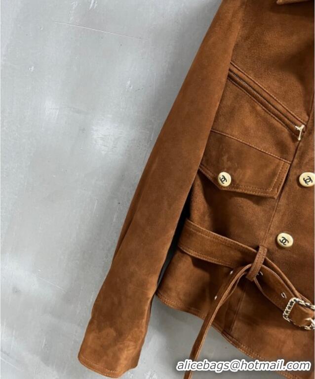 Market Sells Chanel Suede Jacket CH101505 Apricot 2025