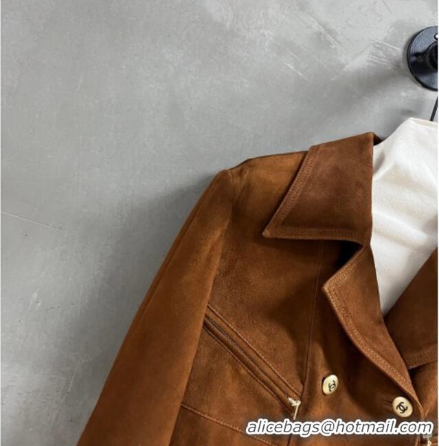 Market Sells Chanel Suede Jacket CH101505 Apricot 2025
