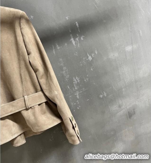 Original Cheap Chanel Suede Jacket CH101505 Beige 2025