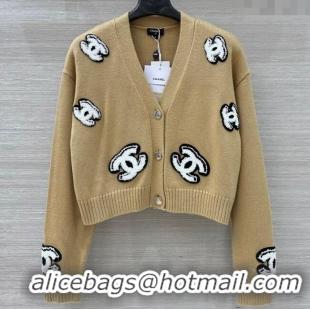 Inexpensive Chanel CC Wool Cardigan CH101506 Yellow 2025