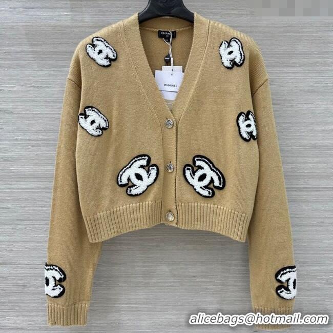 Inexpensive Chanel CC Wool Cardigan CH101506 Yellow 2025