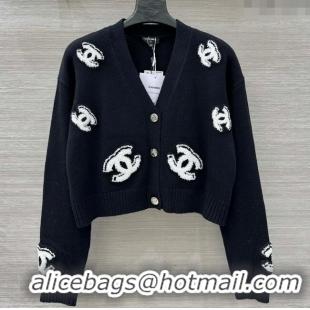 Market Sells Chanel CC Wool Cardigan CH101506 Black 2025