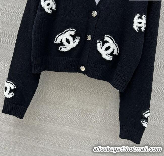 Market Sells Chanel CC Wool Cardigan CH101506 Black 2025