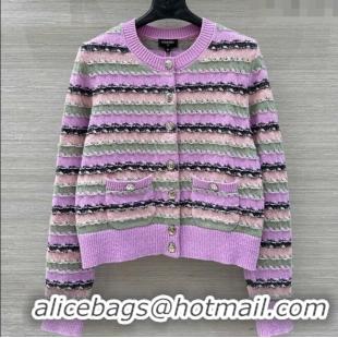 Best Price Chanel Cashmere Cardigan CH101507 Purple 2025