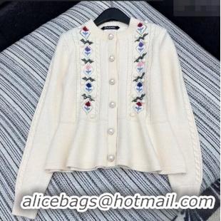 Original Cheap Chanel Crochet Cardigan CH101509 White 2025
