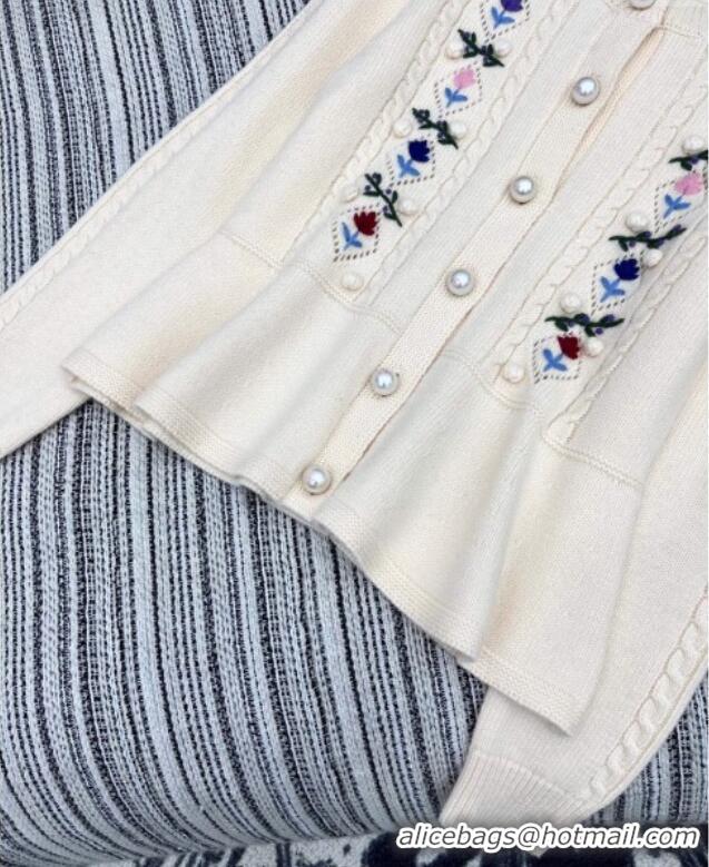 Original Cheap Chanel Crochet Cardigan CH101509 White 2025