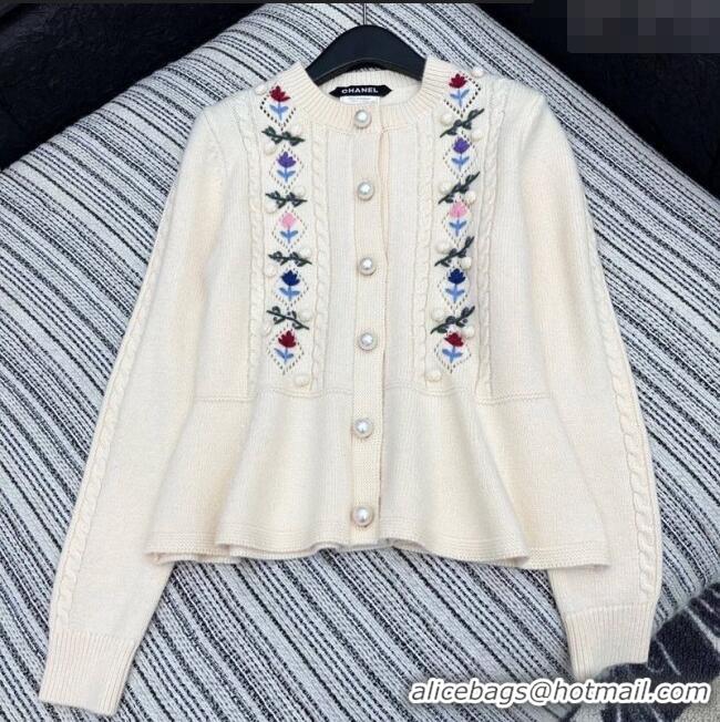 Original Cheap Chanel Crochet Cardigan CH101509 White 2025