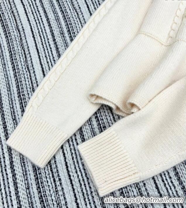 Original Cheap Chanel Crochet Cardigan CH101509 White 2025