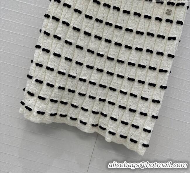 Market Sells Chanel Wool Skirt with Bow 1015 White 2025