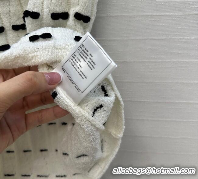 Market Sells Chanel Wool Skirt with Bow 1015 White 2025