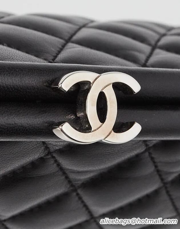 New Cheap Chanel Timeless Clutch Bag In Quilted Lambskin Leather C9562 Black