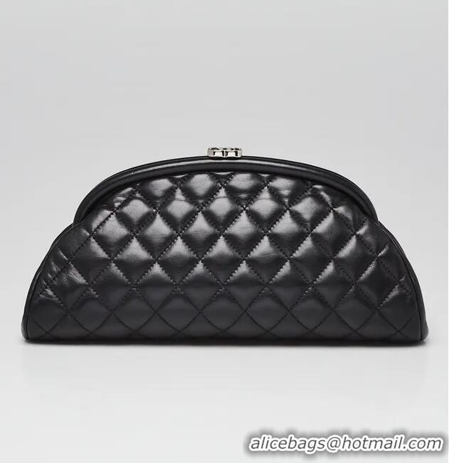New Cheap Chanel Timeless Clutch Bag In Quilted Lambskin Leather C9562 Black