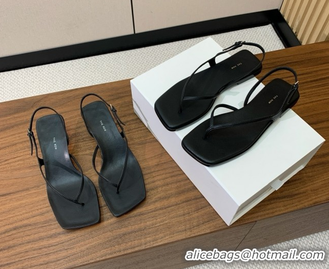 Perfect The Row Calfskin Flat Sandals TR052810 Black 2025