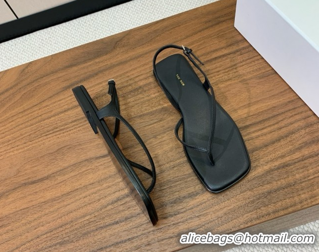 Perfect The Row Calfskin Flat Sandals TR052810 Black 2025