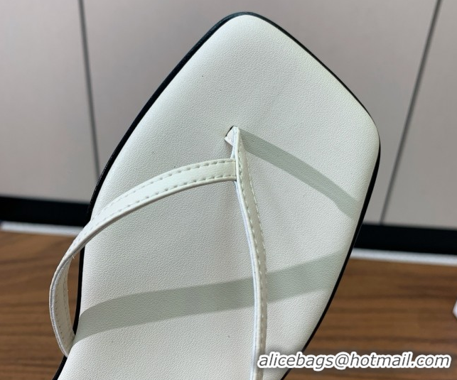 Stylish The Row Calfskin Flat Sandals TR052811 White 2025