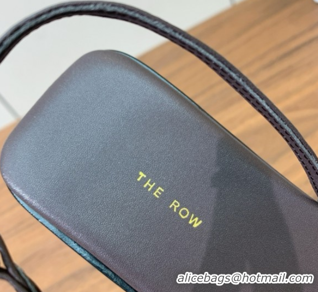 Good Quality The Row Calfskin Heeled Sandals 5.5cm TR052816 Chocolate Brown 2025