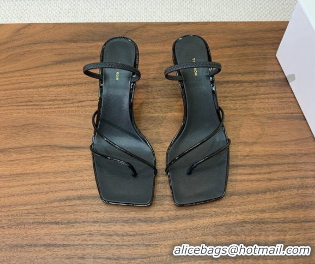 Classic Hot The Row Patent Leather Sandals 7cm Heel TR052901 Black 2025