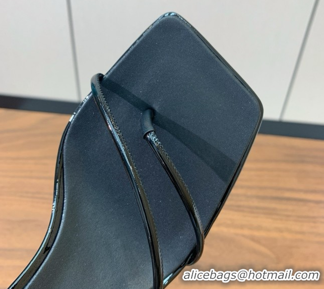 Classic Hot The Row Patent Leather Sandals 7cm Heel TR052901 Black 2025