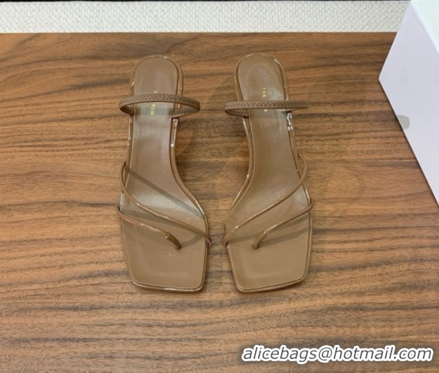 Grade Quality The Row Patent Leather Sandals TR052903 Brown 2025