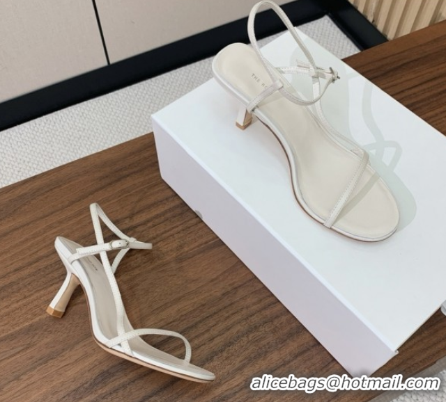 Pretty Style The Row Bare Sandal in Leather 6.5cm Heel TR052905 White 2025