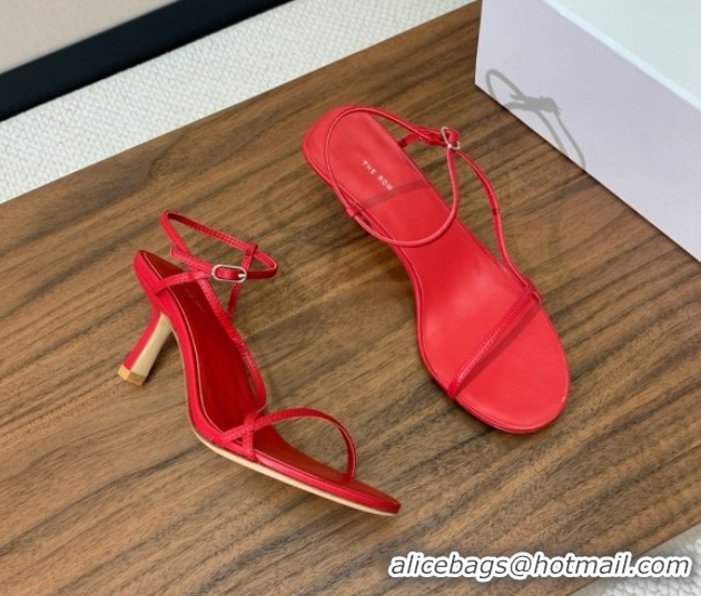 Low Cost The Row Bare Sandal in Leather 6.5cm Heel TR052906 Red 2025