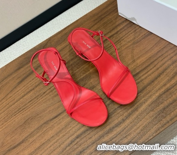 Low Cost The Row Bare Sandal in Leather 6.5cm Heel TR052906 Red 2025
