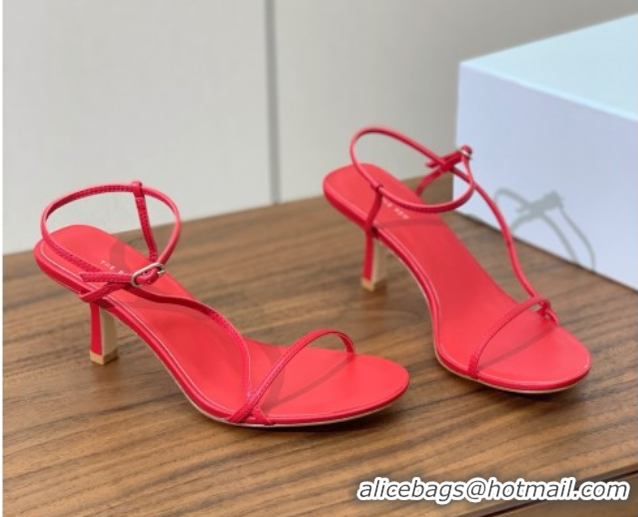 Low Cost The Row Bare Sandal in Leather 6.5cm Heel TR052906 Red 2025