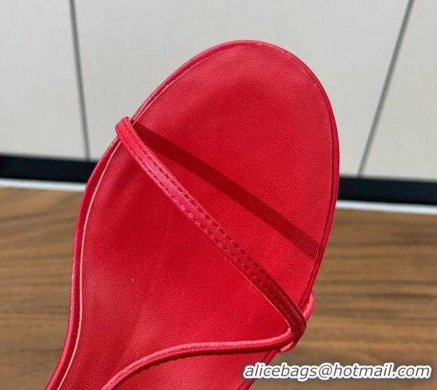 Low Cost The Row Bare Sandal in Leather 6.5cm Heel TR052906 Red 2025