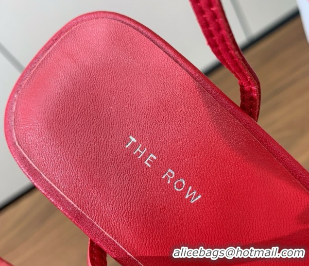 Low Cost The Row Bare Sandal in Leather 6.5cm Heel TR052906 Red 2025