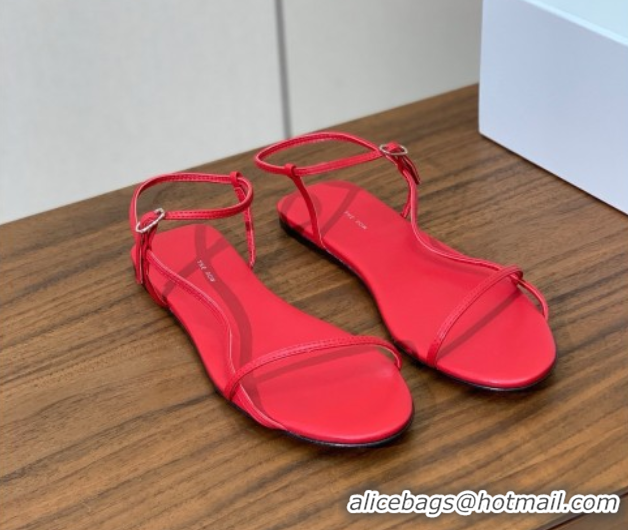 Discount The Row Bare Flat Sandal in Leather TR052909 Red 2025
