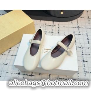 Top Design The Row Boheme MJ Shoe in Lambskin Leather TR052911 White 2025