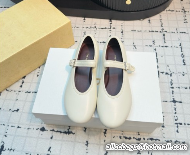 Top Design The Row Boheme MJ Shoe in Lambskin Leather TR052911 White 2025