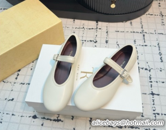 Top Design The Row Boheme MJ Shoe in Lambskin Leather TR052911 White 2025