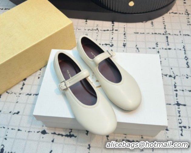 Top Design The Row Boheme MJ Shoe in Lambskin Leather TR052911 White 2025