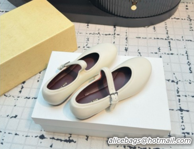 Top Design The Row Boheme MJ Shoe in Lambskin Leather TR052911 White 2025