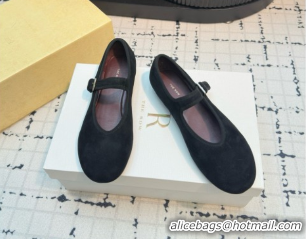 Shop Duplicate The Row Boheme MJ Shoe in Suede TR052913 Black 2025
