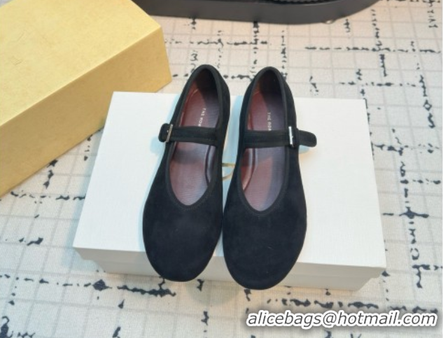 Shop Duplicate The Row Boheme MJ Shoe in Suede TR052913 Black 2025