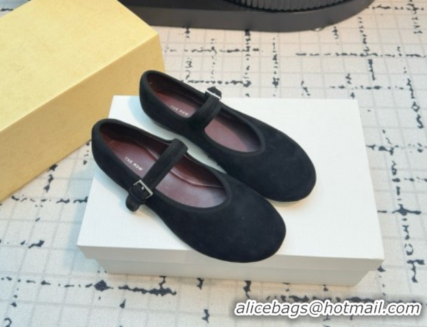 Shop Duplicate The Row Boheme MJ Shoe in Suede TR052913 Black 2025