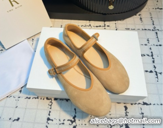 Good Quality The Row Boheme MJ Shoe in Suede TR052914 Tan 2025