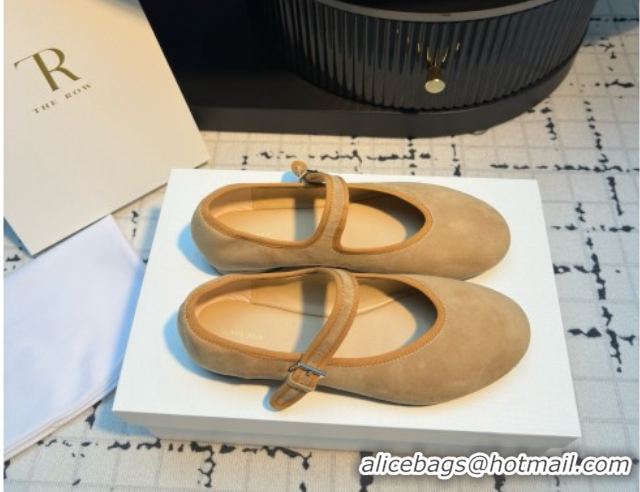 Good Quality The Row Boheme MJ Shoe in Suede TR052914 Tan 2025