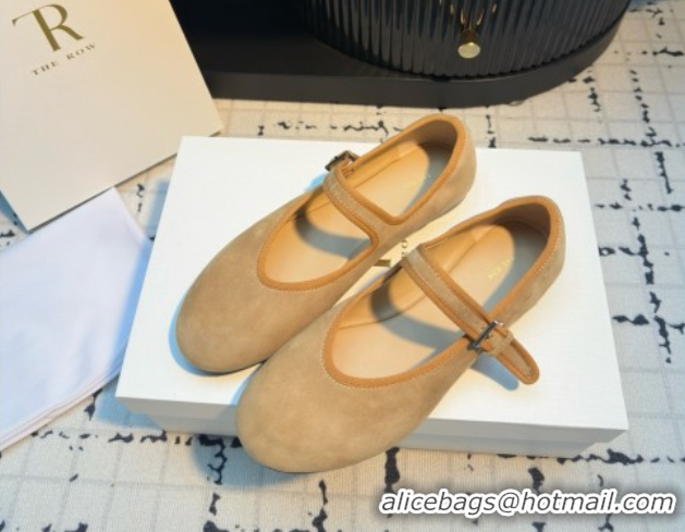 Good Quality The Row Boheme MJ Shoe in Suede TR052914 Tan 2025
