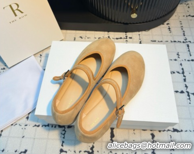 Good Quality The Row Boheme MJ Shoe in Suede TR052914 Tan 2025