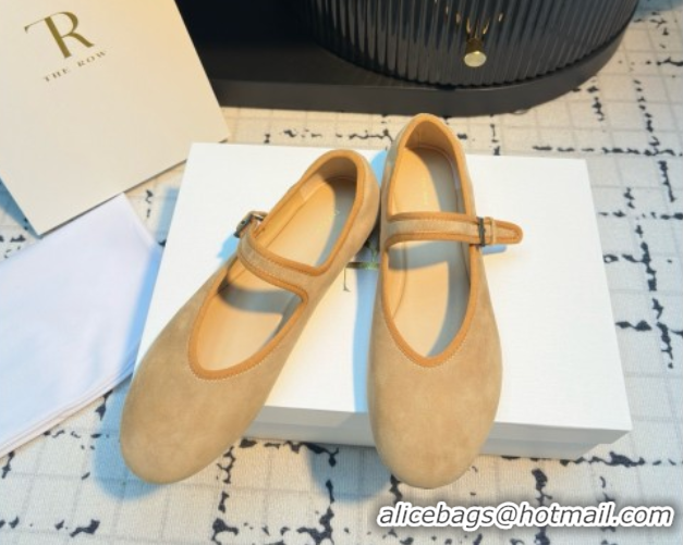 Good Quality The Row Boheme MJ Shoe in Suede TR052914 Tan 2025