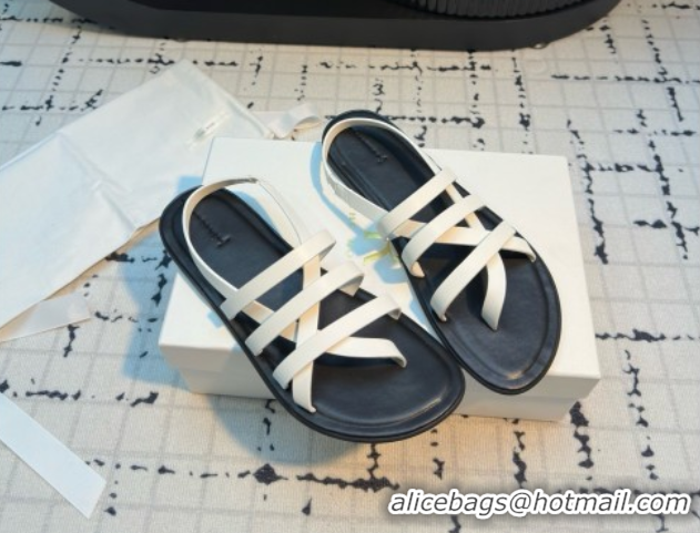 Best Product The Row Line Sandals in White Leather TR052915 2025