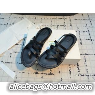 Most Popular The Row Line Sandals in Leather TR052916 Black 2025