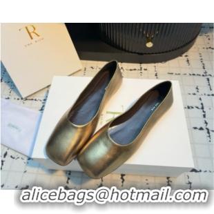 Good Product The Row Square Ballet Flats in Gold Lambskin TR052921 2025